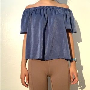 Blue Strapless BP Top